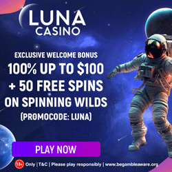 Luna Casino UK welcome offer